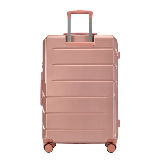 BONTOUR “SPINNER” 2 db-os Bőrönd Szett (S+M), Duplakerekes Gurulós bőrönd TSA zárral, RoseGold-VASBÚTOR