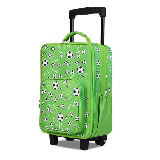 BONTOUR Vászon Gyermekbőrönd 2 Kerékkel ajándék tornazsákkal, Focis mintával-VASBÚTOR