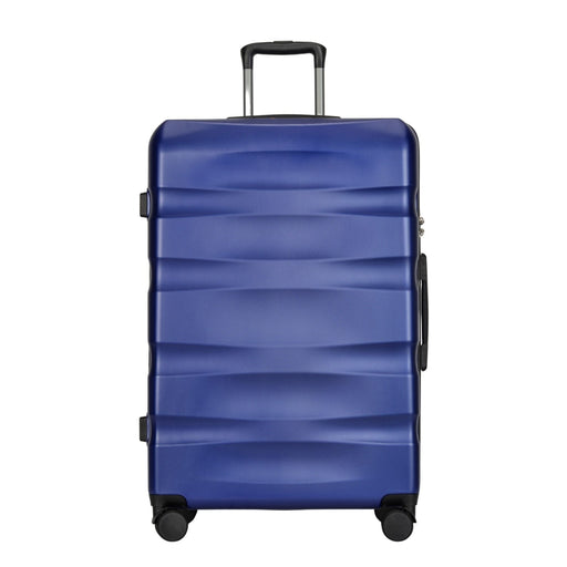 BONTOUR “Wave” 2 db-os Bőrönd Szett(S+M), Duplakerekes Gurulós bőrönd TSA zárral, Kék-VASBÚTOR