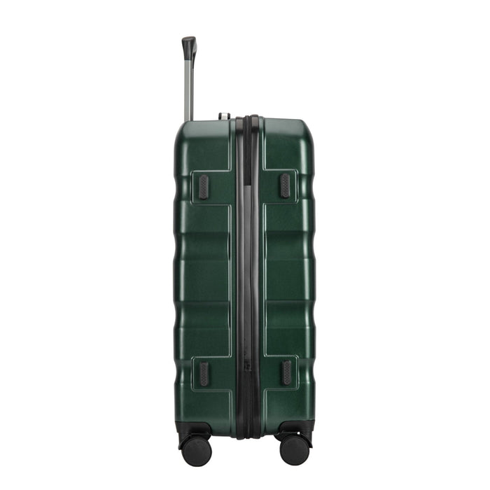 BONTOUR “Wave” közepes Bőrönd, Duplakerekes Gurulós bőrönd TSA zárral, Dzsungelzöld, M méretű-VASBÚTOR