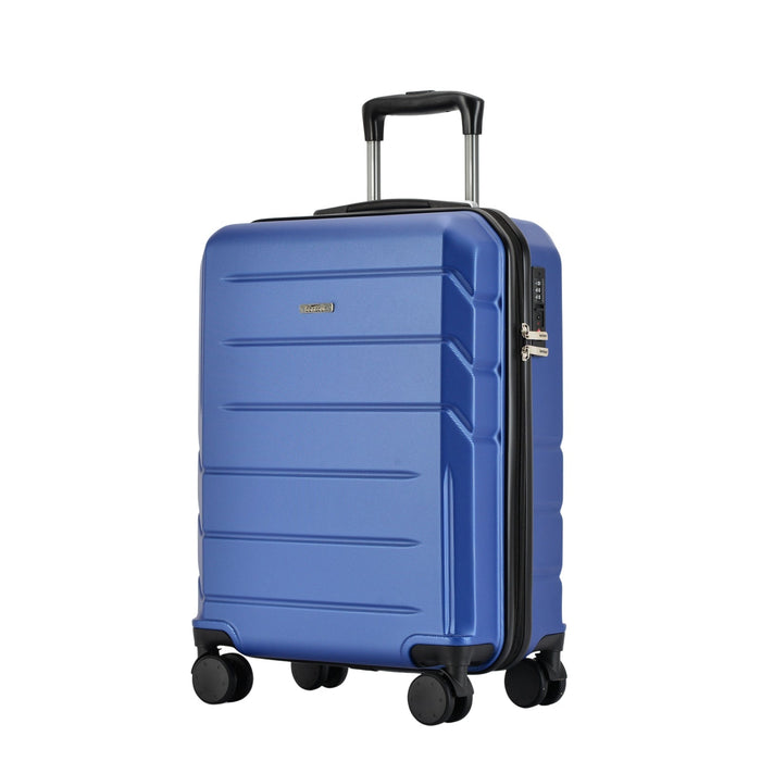 Bontour "Spinner" 4 Kerekes kabinbőrönd TSA zárral, 55x40x20 cm, kék-VASBÚTOR