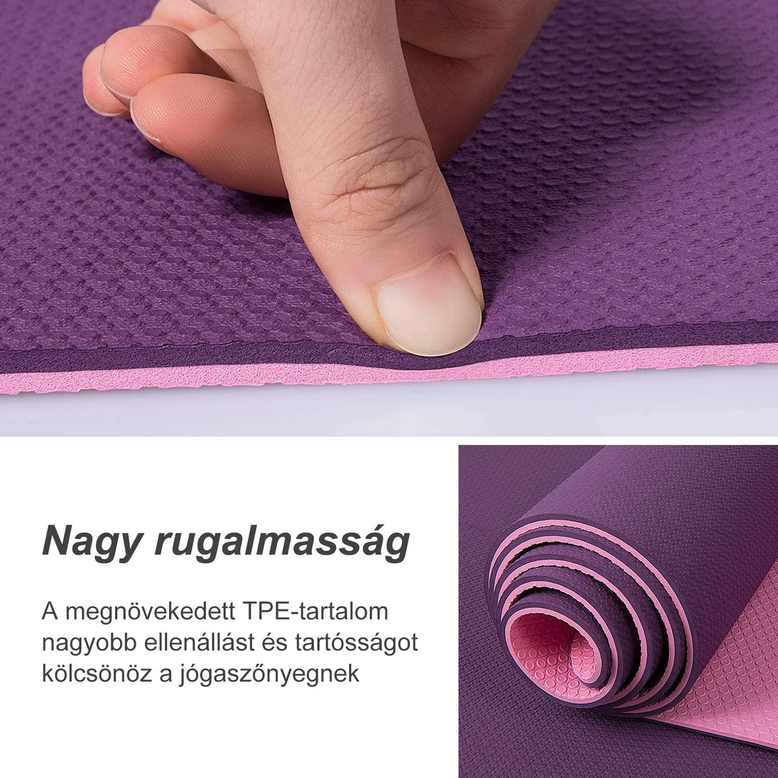 Jógamatrac 6mm, Környezetbarát jógaszőnyeg, Csúszásmentes Edzőszőnyeg, Zöld | BONTOUR-VASBÚTOR