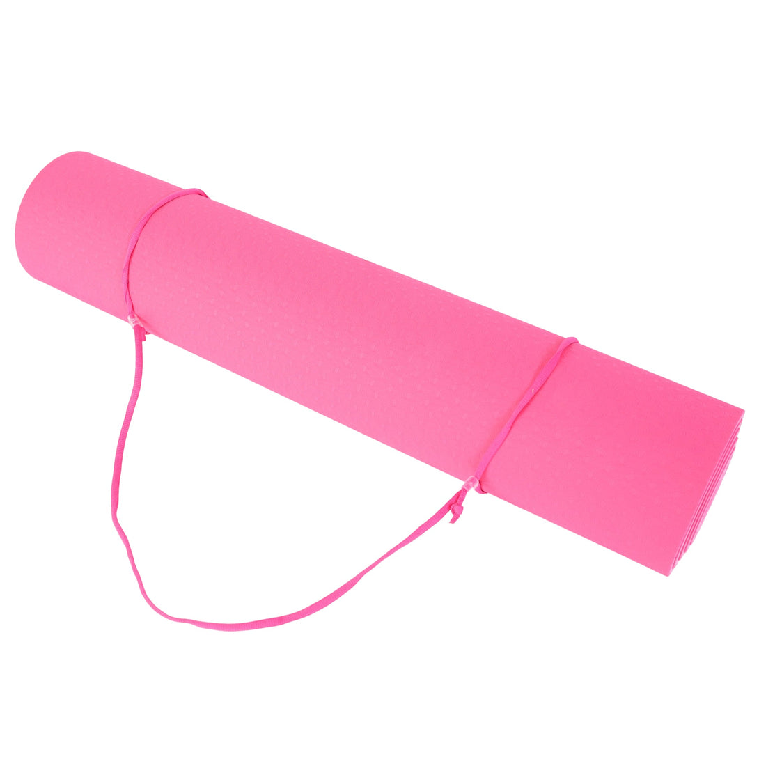 Jógamatrac 6mm, Környezetbarát jógaszőnyeg, Csúszásmentes Edzőszőnyeg, pink | BONTOUR-VASBÚTOR