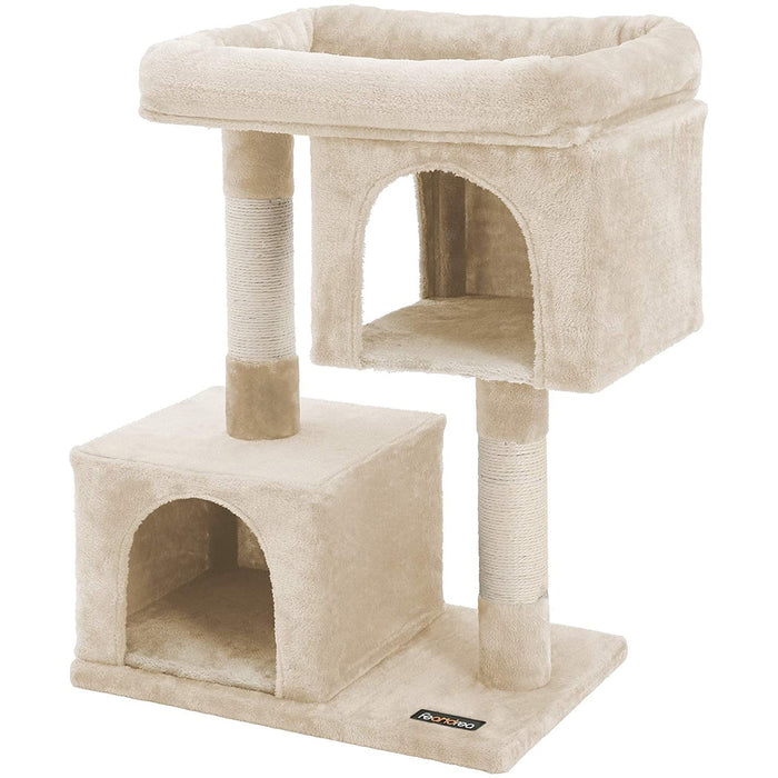 Macskafa 2 barlanggal 84 cm bézs-VASBÚTOR