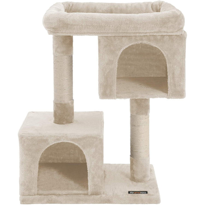 Macskafa 2 barlanggal 84 cm bézs-VASBÚTOR
